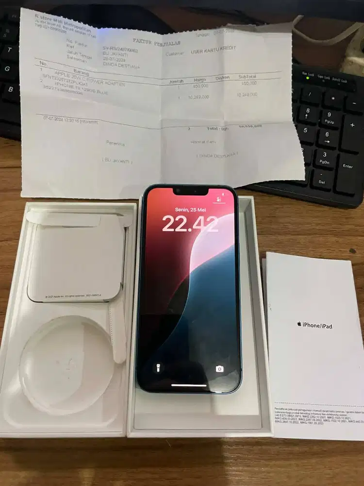 iPhone 13 128GB Garansi TAM Resmi = iBox BH=88%