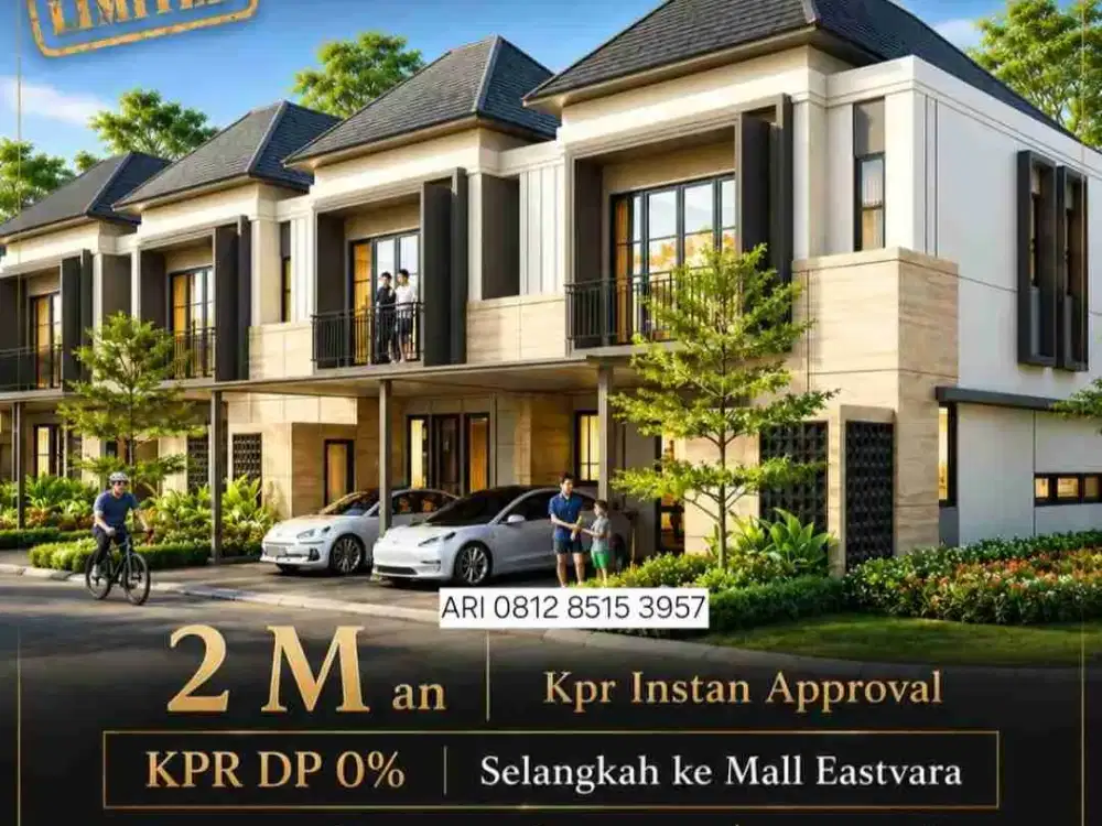 RUMAH 2LANTAI TERBARU CASTILO AT NEW TERRAVIA BSD CITY! 1,9MAN KPR DP 10% DIBAYAR FULL DEVELOPER