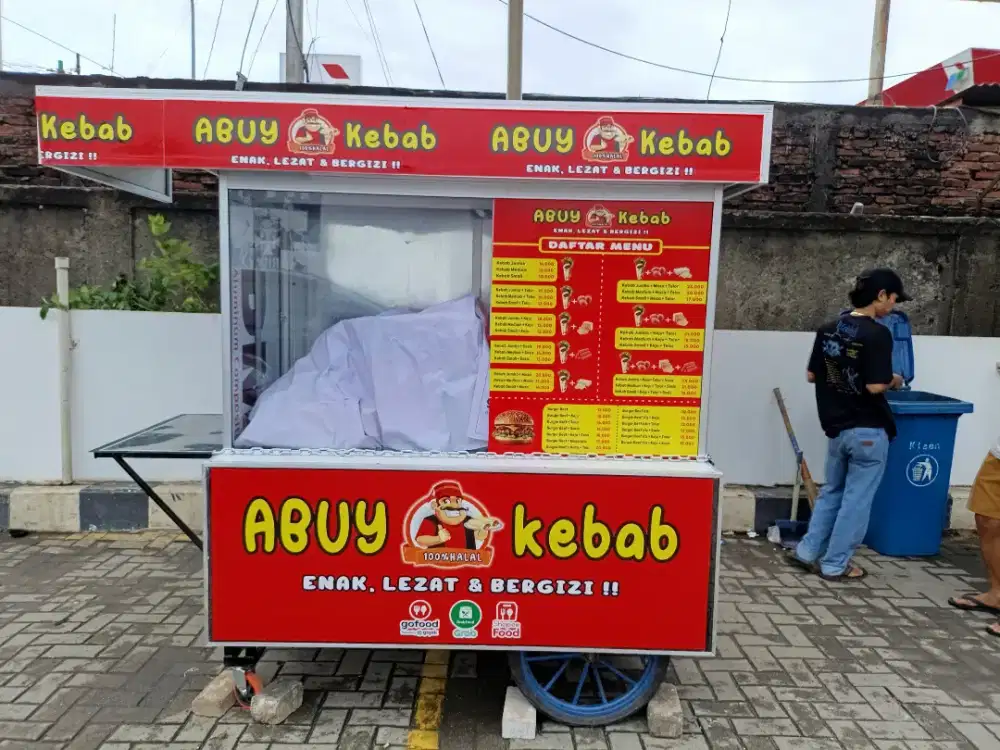 Jual butuh gerobak kebab Fullset