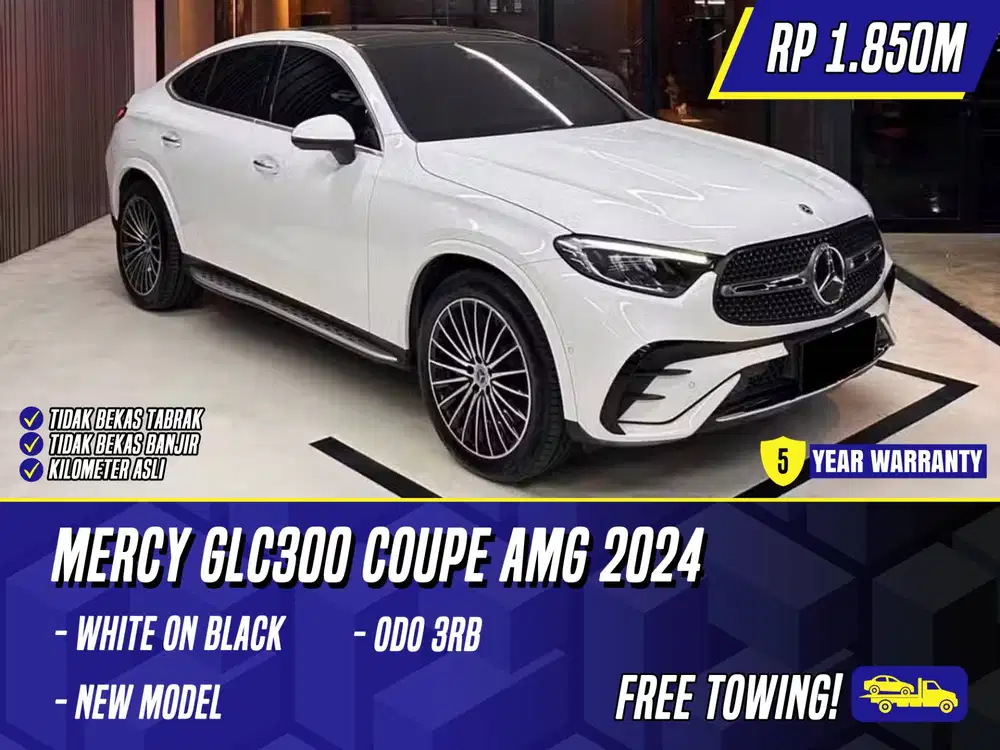 Mercedes Benz GLC300 Coupe AMG 2025 NIK 2024 White Black Mercy GLC 300