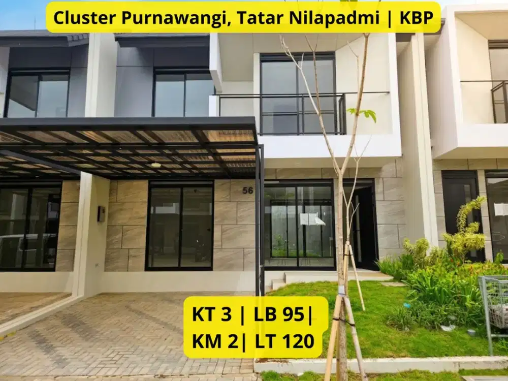 Disewakan Rumah Smart Home di Kota Baru Parahyangan Cluster Purnawangi, Tatar Nilapadmi | 3 KT | Rp 75 Juta/Tahun