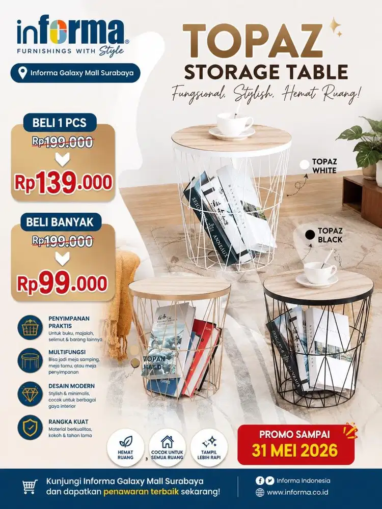 TOPAZ MEJA STORAGE