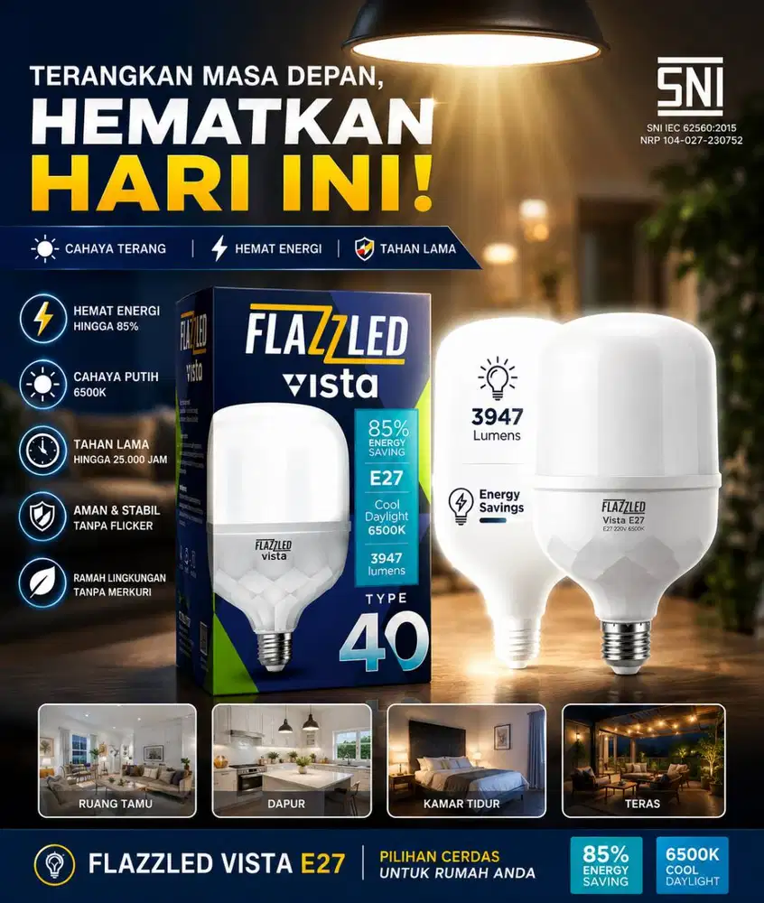 Lampu Murah Untuk Jualan, Flazzled Vista, Bergaransi. Murah & Awet