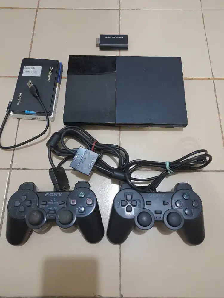 Jual Ps 2 Slim Matrix game Hardis external kpasitas 60gb fullgame
