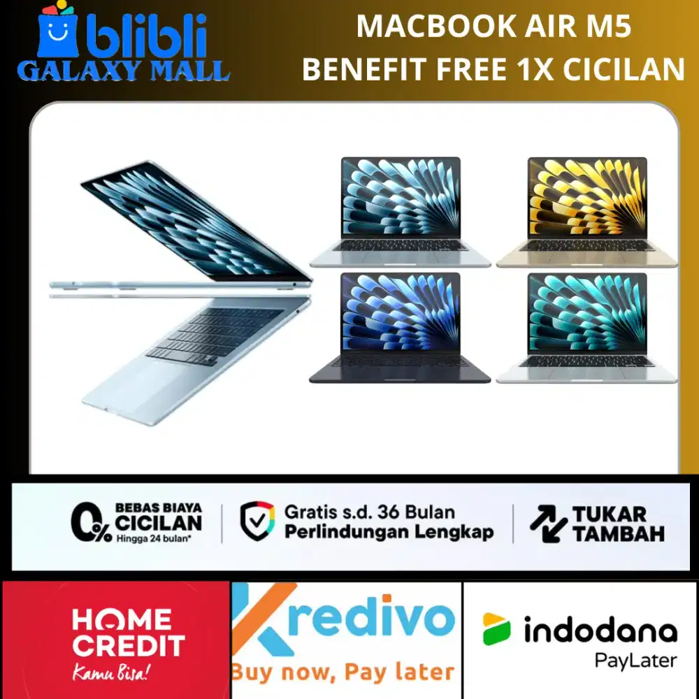Macbook Air M5 Terbaru Promo Free Cicilan Hingga Triple Zero 0%