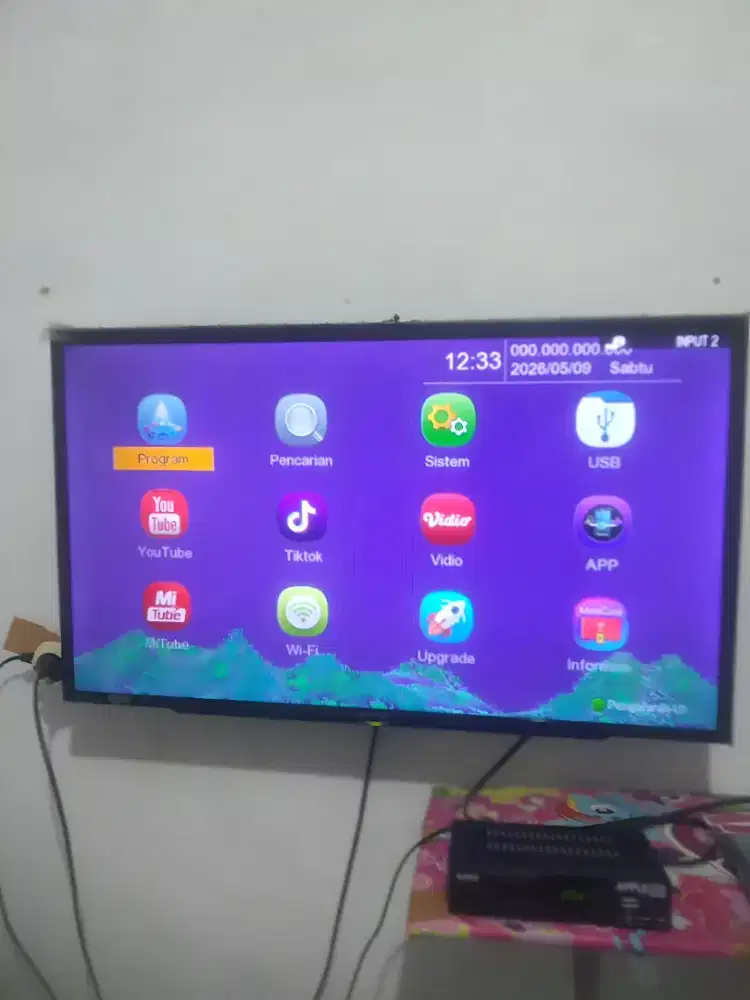 jual tv sharp led + stb apple