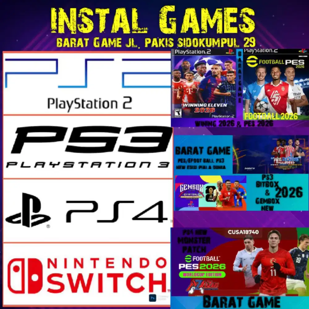 Instal game PlayStation 2/3/4