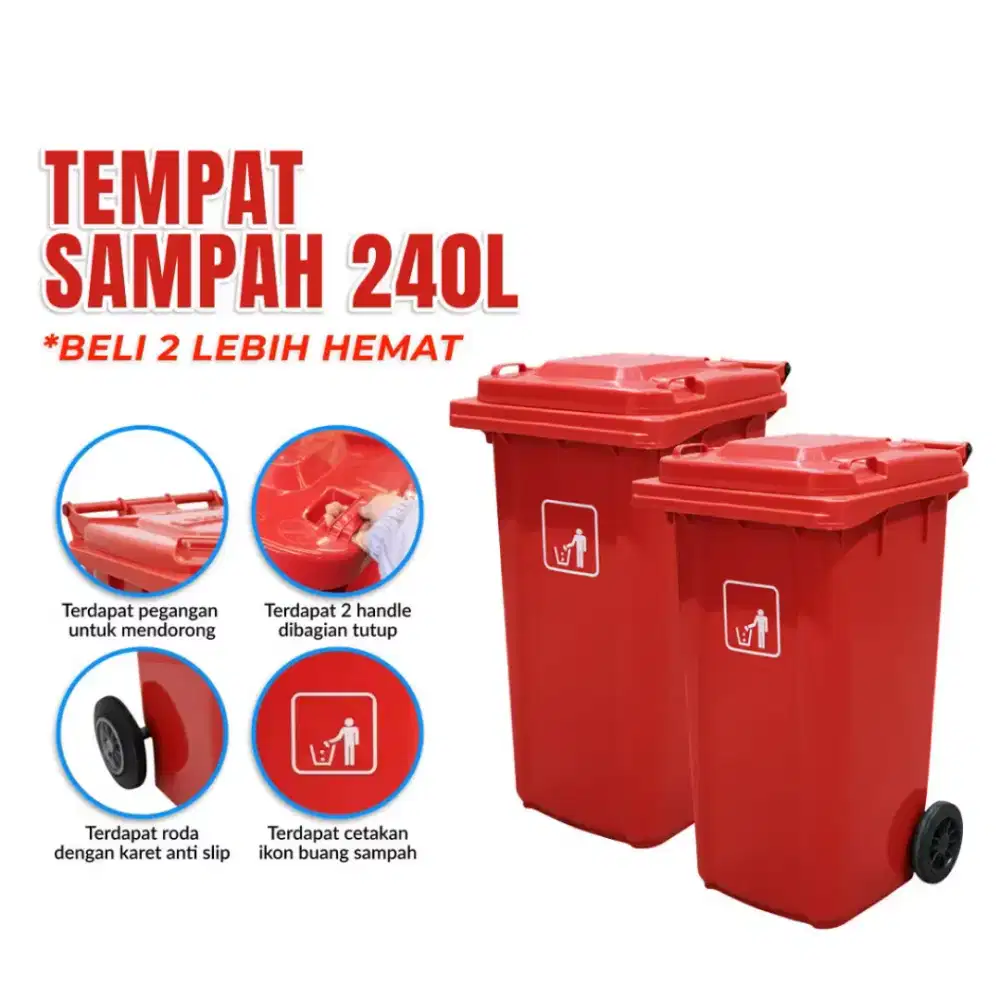 Pusat tempat sampah bahan HDPE dan fiberglass