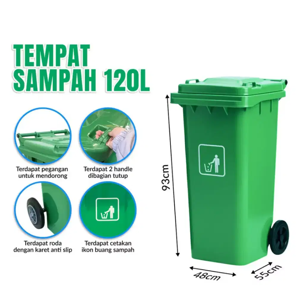 Pabrik tempat sampah bahan HDPE dan fiberglass