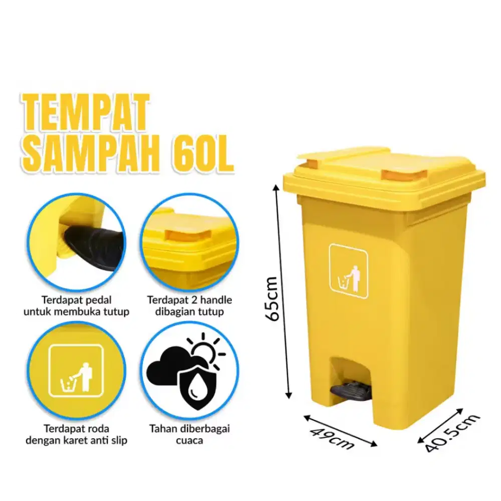 Pabrik tempat sampah bahan HDPE dan fiberglass