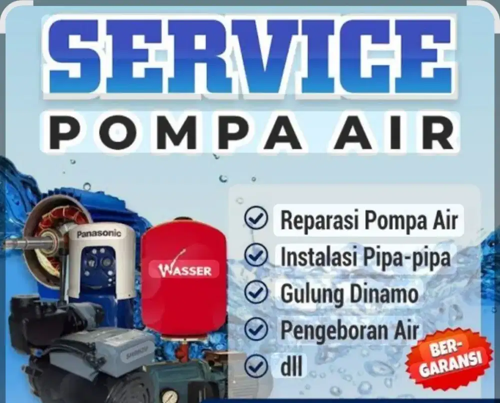 servis pompa air, servis mesin cuci dan kulkas