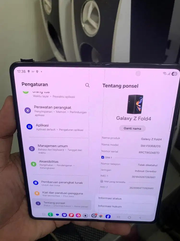 Samsung z fold 4 12/256 hitam lengkap
