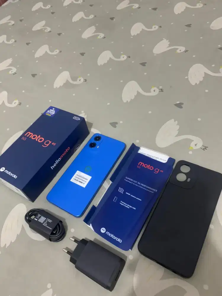 Motorola G45 5G Blue 8/256GB 98% Like New Fullset Ori Garansi