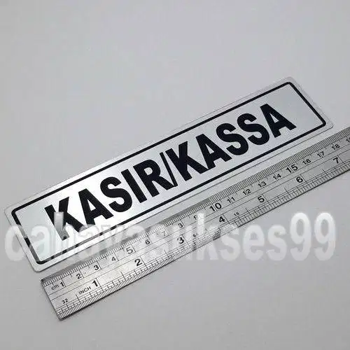 Sticker Aluminium Sign Board KASIR KASSA Stiker Label Loket Pembayaran