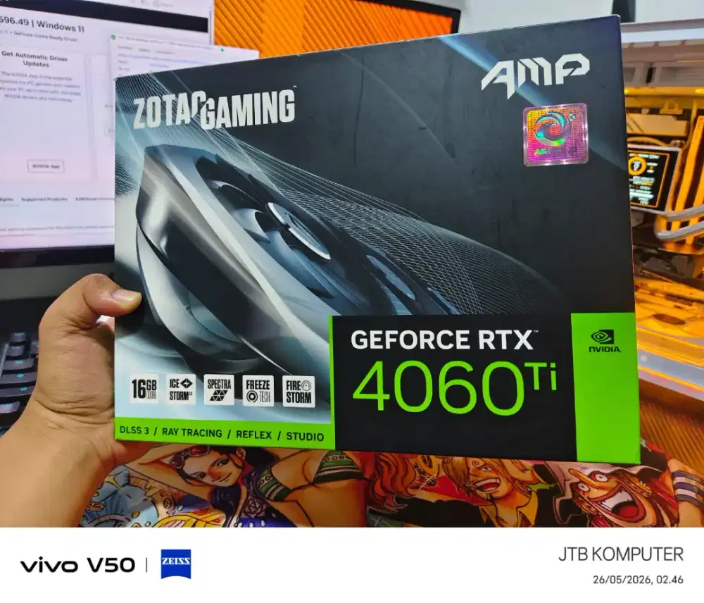 VGA ZOTAC RTX 4060 Ti 16GB - GARANSI ON 04/2027