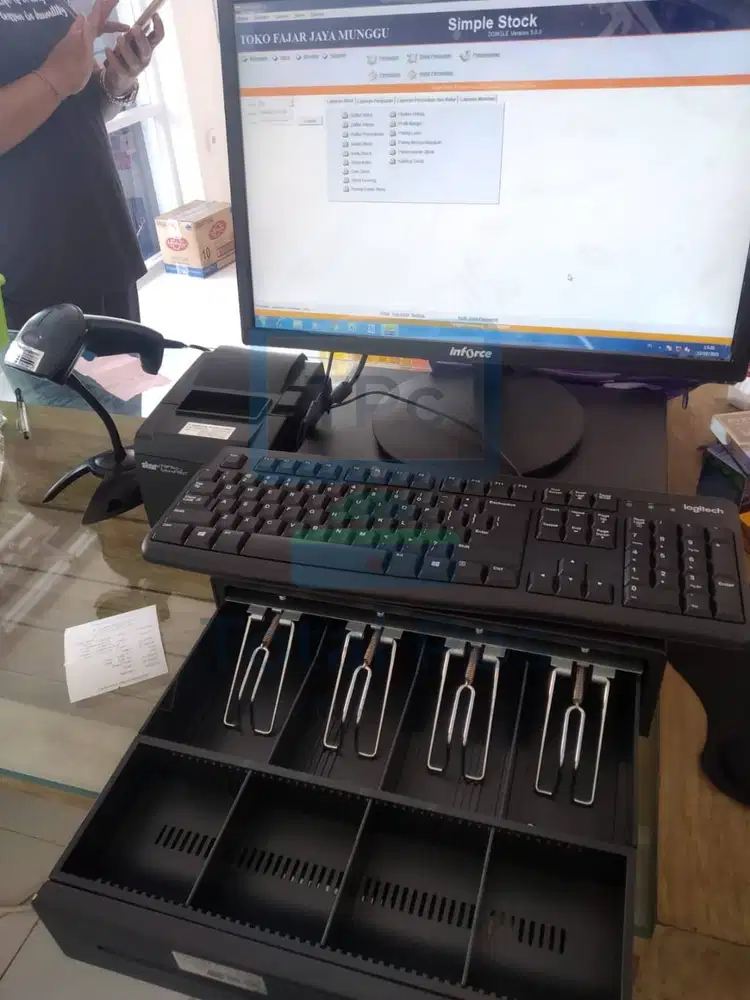 Komputer Kasir Lengkap Siap pakai. Untuk usaha Retail minimarket Dll