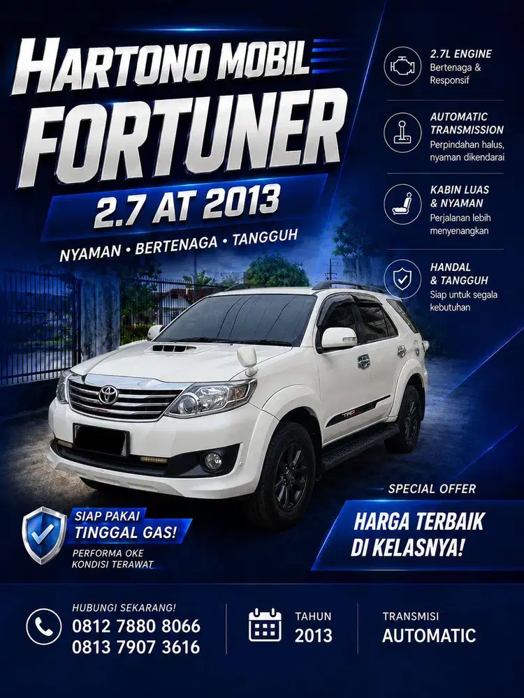 FORTUNER 2.7 AT TAHUN 2012