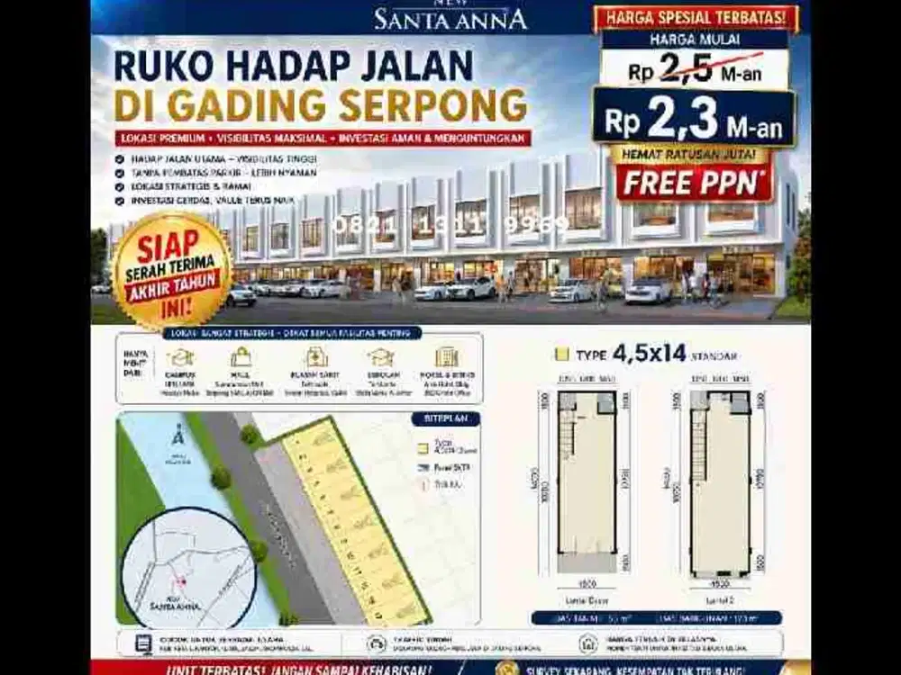 Ruko Hadap Jalan Santa Monica