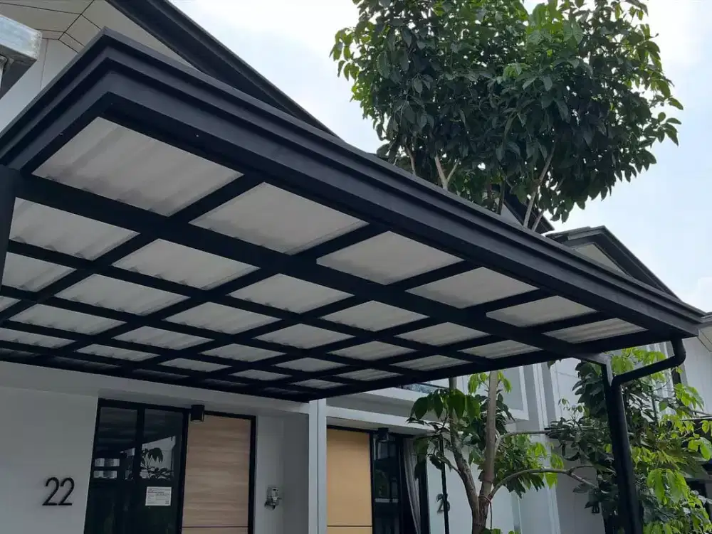 pemasangan kanopi atap alderon dll