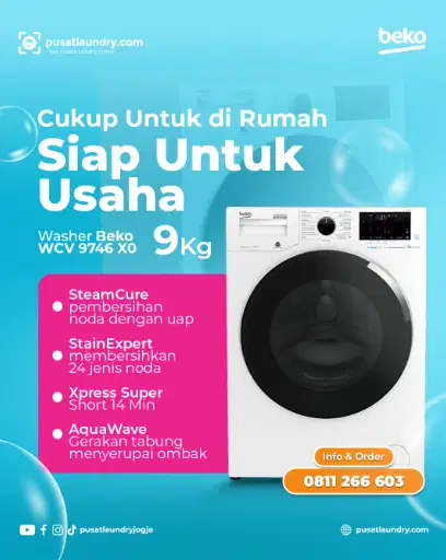 Mesin Cuci Beko 9 Kg Front Loading