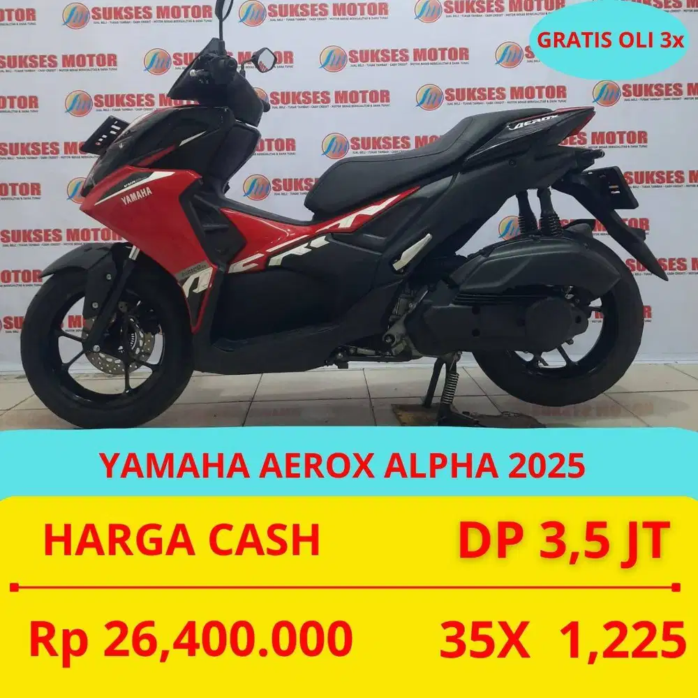 YAMAHA AEROX ALPHA 2025 DP MURAH 3,5 JUTA GUYS