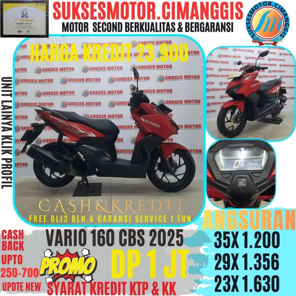 VARIO 160 CBS PROMOTERMURAH CASHBACK UPTO700RB BERGARANSI SERVICE