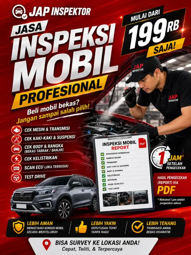 Jasa Inspektor Mobil Second - Inspeksi Mobil Bekas Supaya Lebih Aman