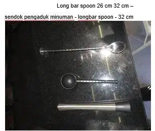 Long bar spoon 26 cm 32 cm - sendok pengaduk minuman - longbar spoon -