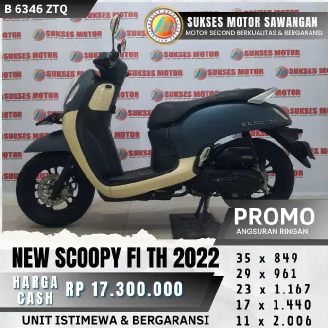 BERGARANSI SCOOPY NEW TH 2022 UNIT MULUS ISTIMEWA BISA CASH KREDIT