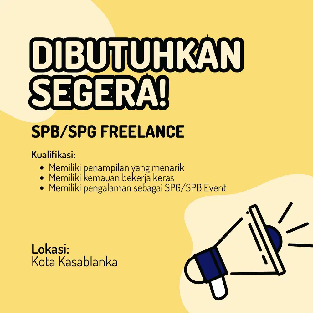 DIBUTUHKAN CEPAT SPG/SPB EVENT DI JAKARTA