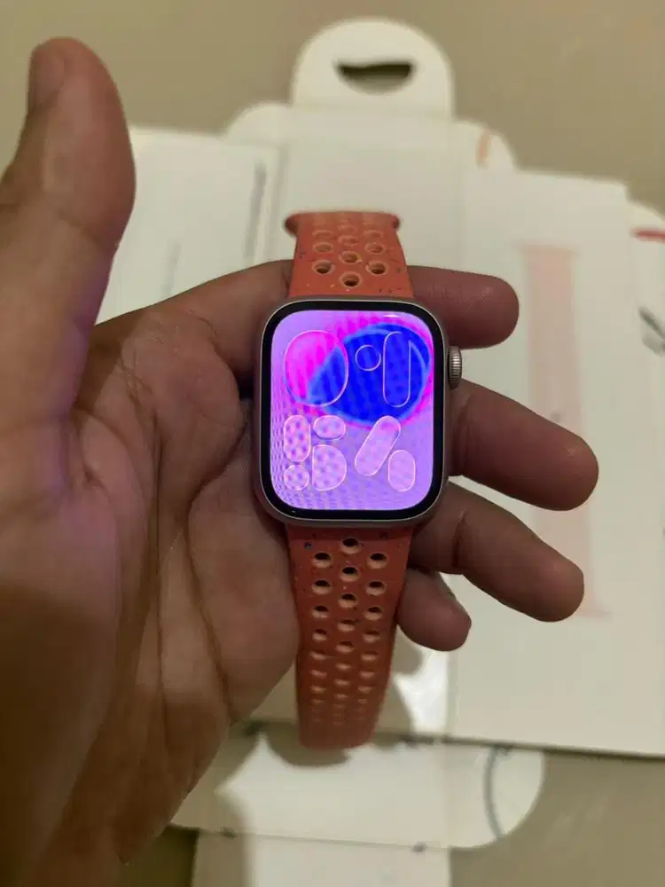 Apple watch series 9 41mm fullset ori mulus pemakaian bh99 ex resmi