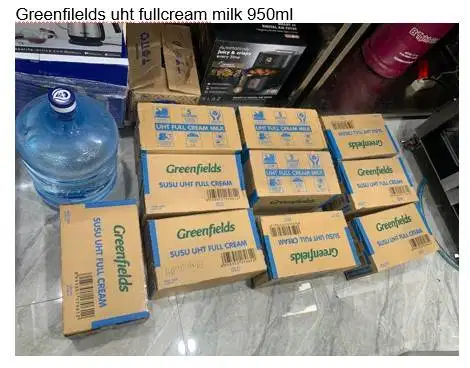 Greenfilelds uht fullcream milk 950ml