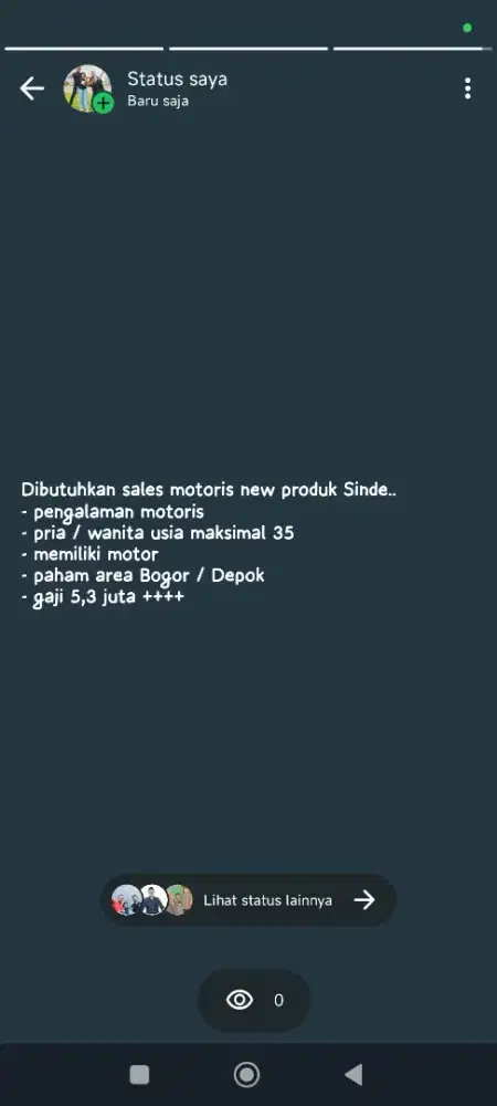 Sales Motoris New Produk