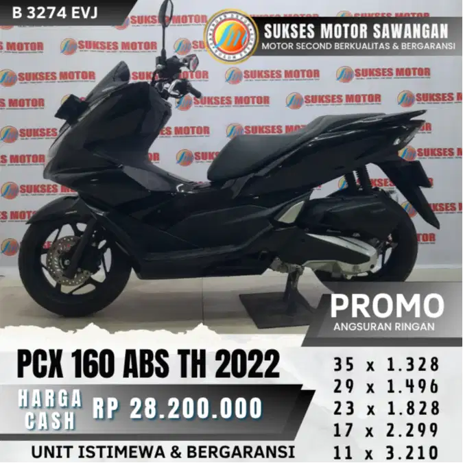 ISTIMEWA HONDA PCX 160 ABS TH 2022 HITAM MULUS BISA KREDIT BERGARANSI