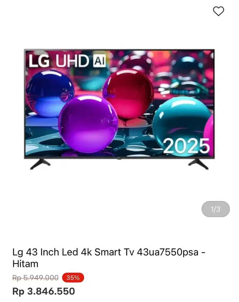 LG SMART TV 4K 43inci
