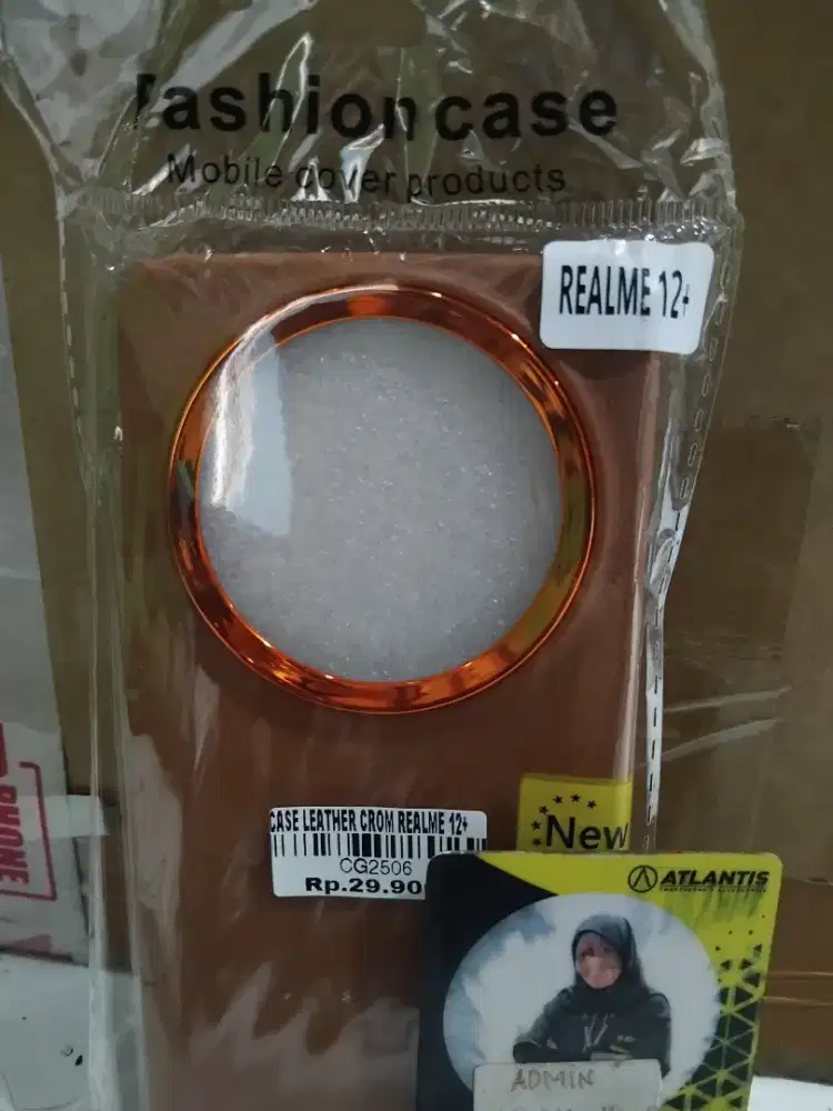 CASE LEATHER CROM REALME 12+ | ATLANTIS DAHSYAT