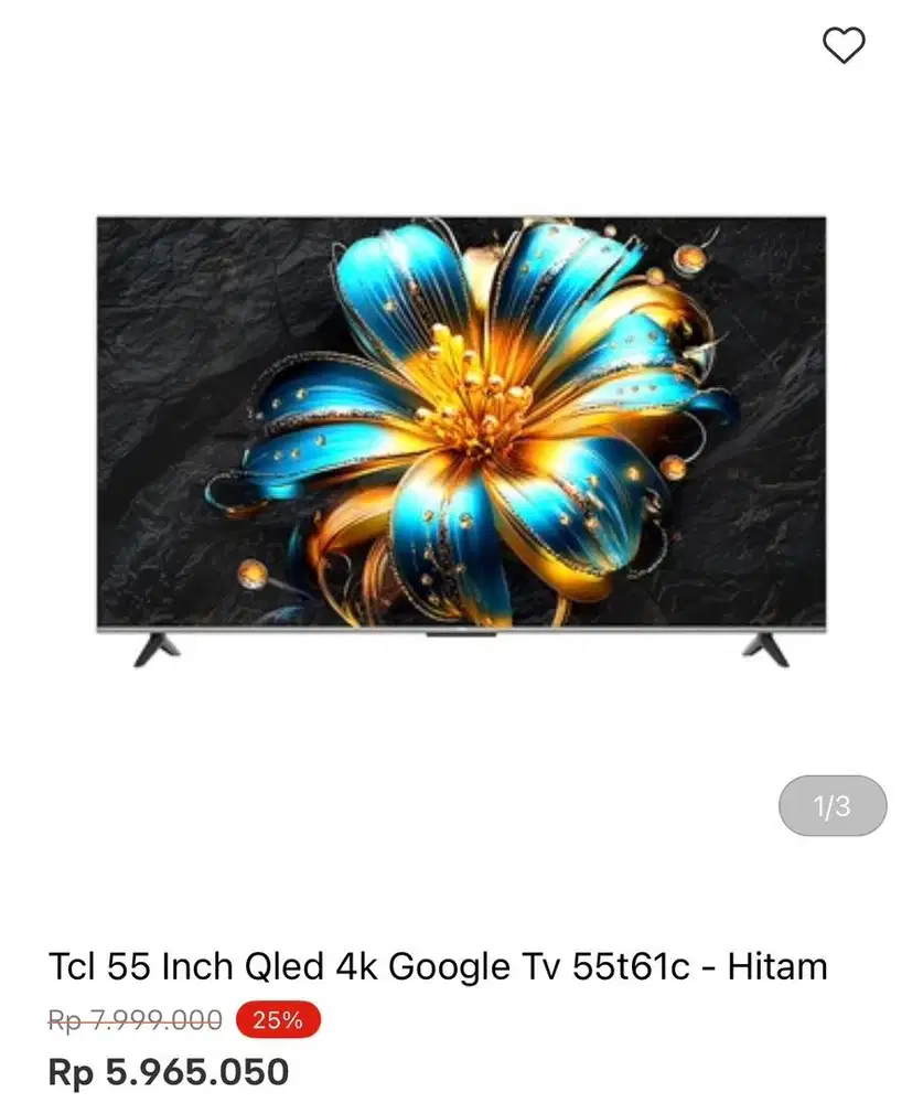 TCL GOOGLE TV 4K 55inci