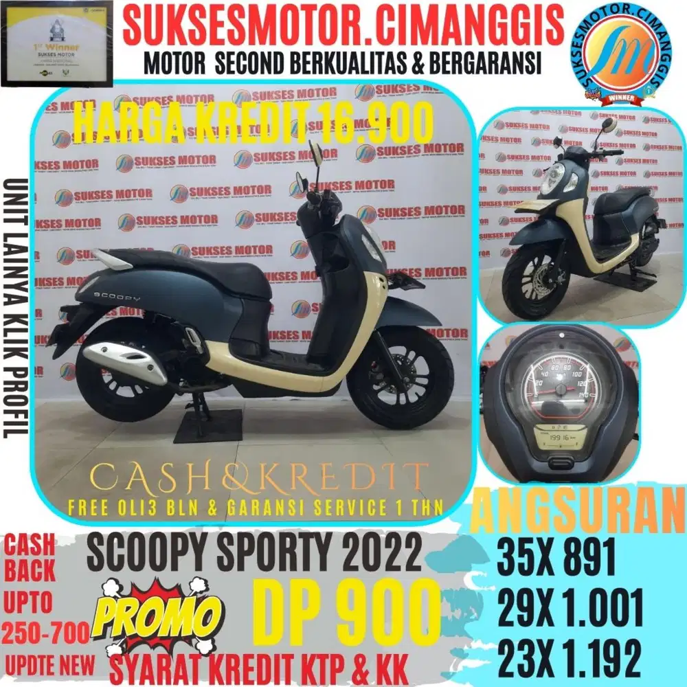 SCOOPY SPORTY PROMOTERMURAH CASHBACK UPTO700RBU BERGARANSI SERVICE