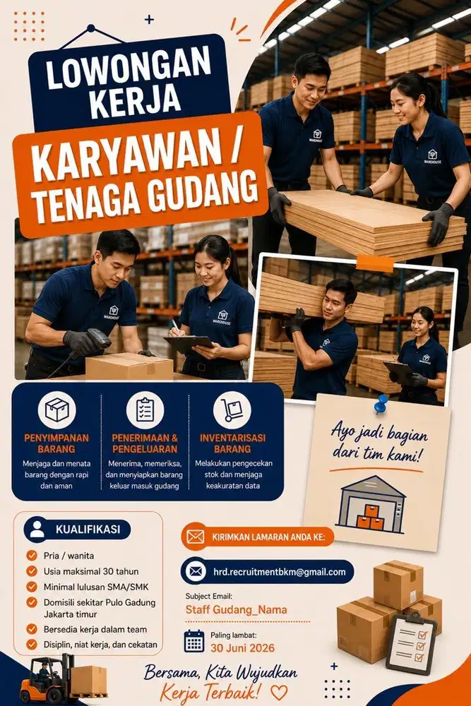 Karyawan/Tenaga Gudang