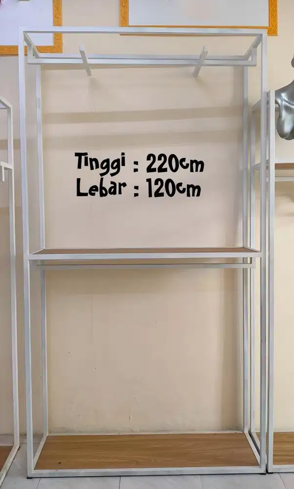 Rak pajang baju 2 susun