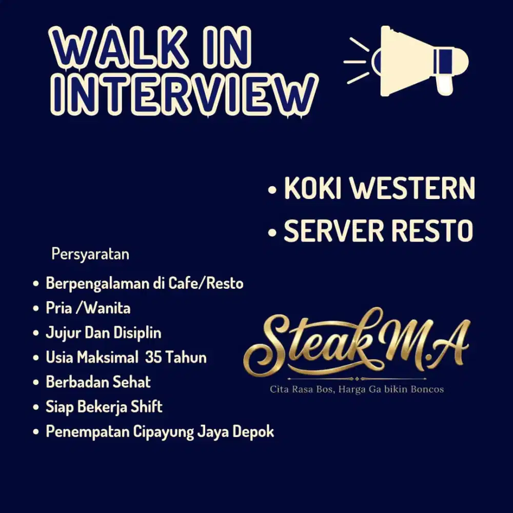WAL IN INTERVIEW STEAK MA