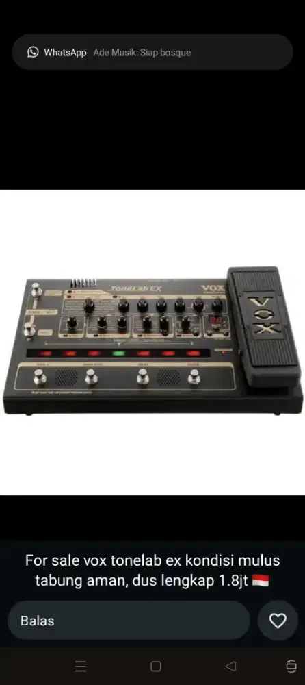 Jual efex gitar vox