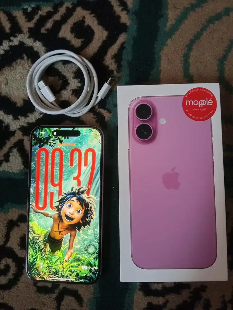 Iphone 16 basic pink 128gb resmi like new