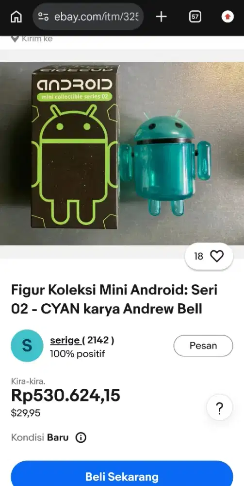 Figur Koleksi Mini Android: Seri 02 - CYAN karya Andrew Bell
