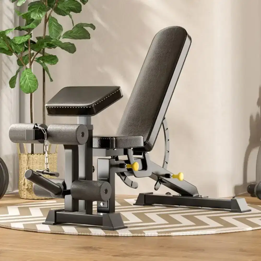Bangku adjustable bench multi plus legcurl extension Preacher UF313