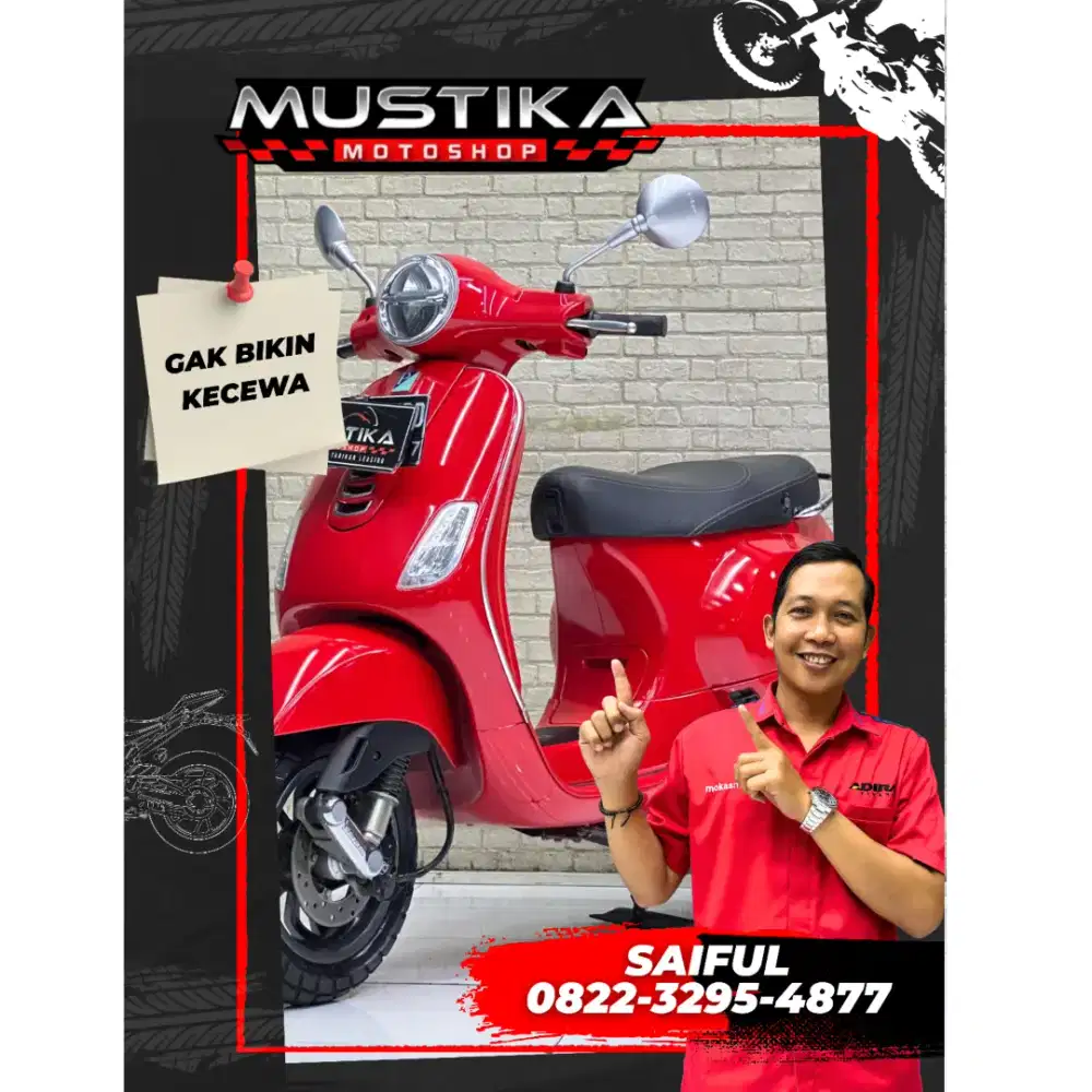 Perfect Condition!!Vespa Lx 125 I Get 2022 Red Dp800rb Murah-Mustika