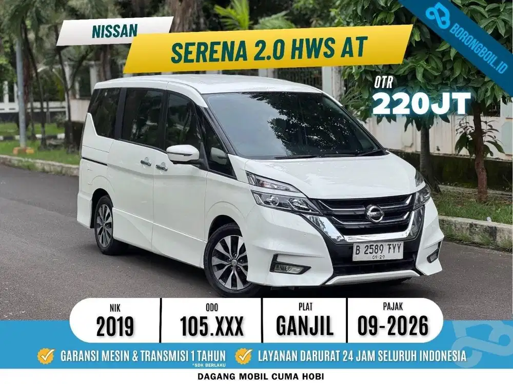NISSAN SERENA HWS AT 2.0 AT 2019 PUTIH FULLSET