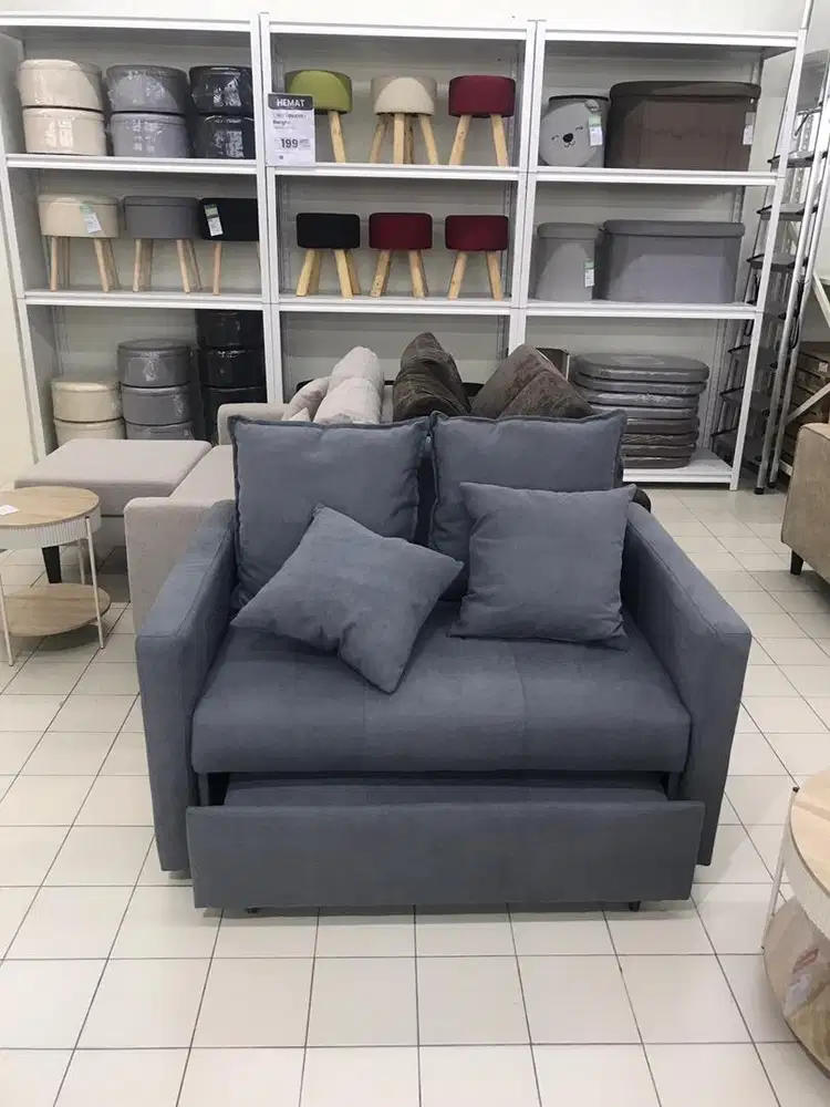 Selma Gorwig Sofa Bed Fabric - Abu-abu Tua