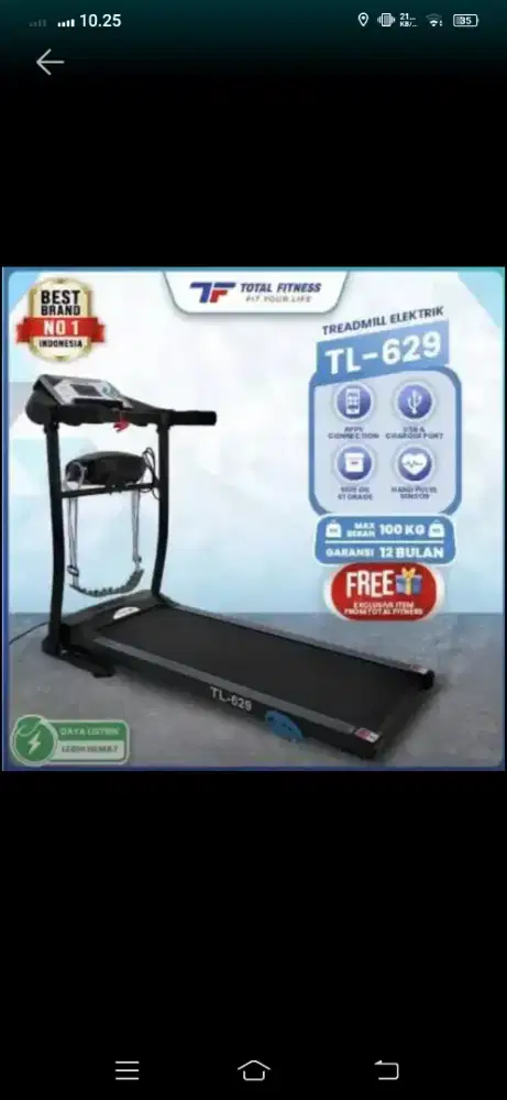 Promo treadmil eletrik 3fungsi