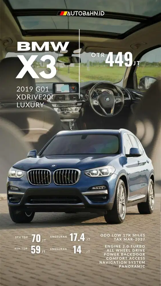 BMW X3 xDrive20i Luxury G01 2019